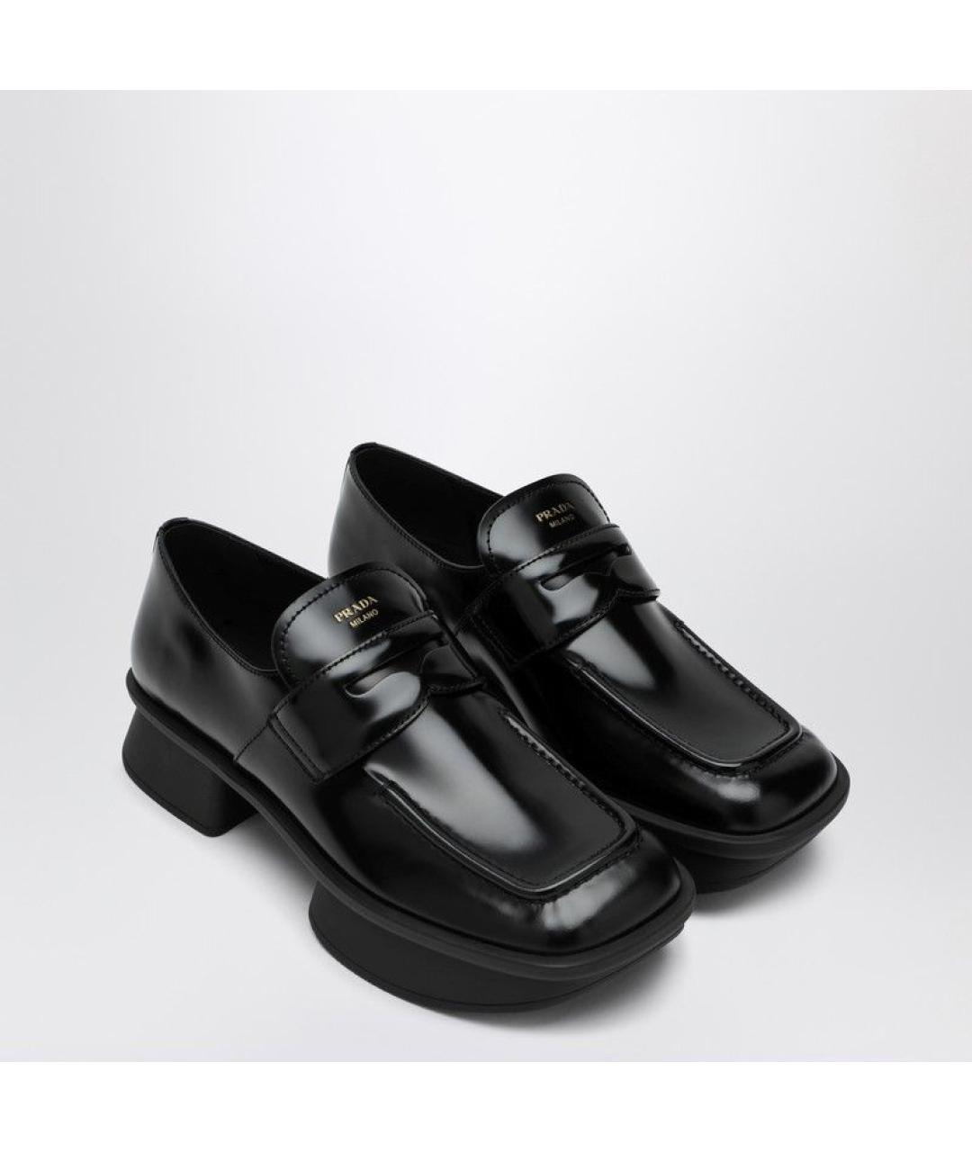 PRADA Черные кожаные лоферы, фото 2