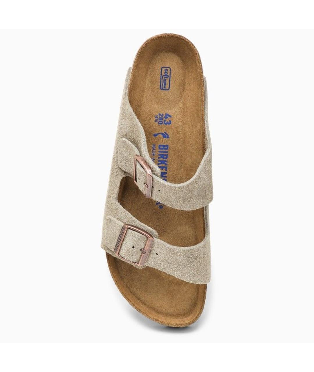 BIRKENSTOCK Бежевые замшевые сандалии, фото 3