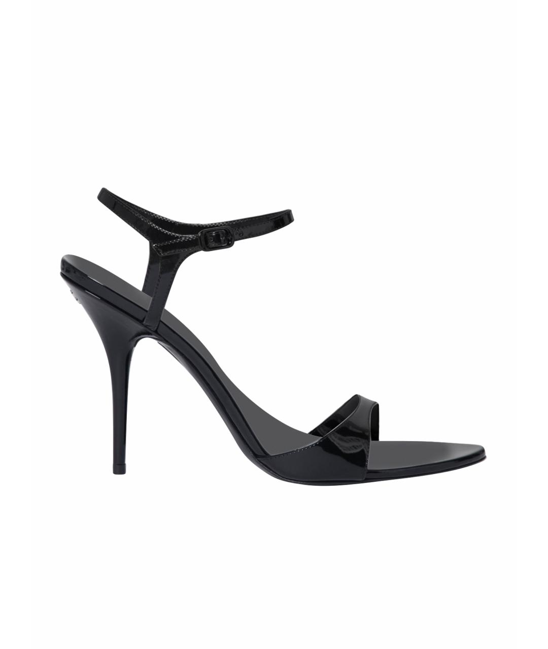 BALENCIAGA Черные кожаные босоножки, фото 1