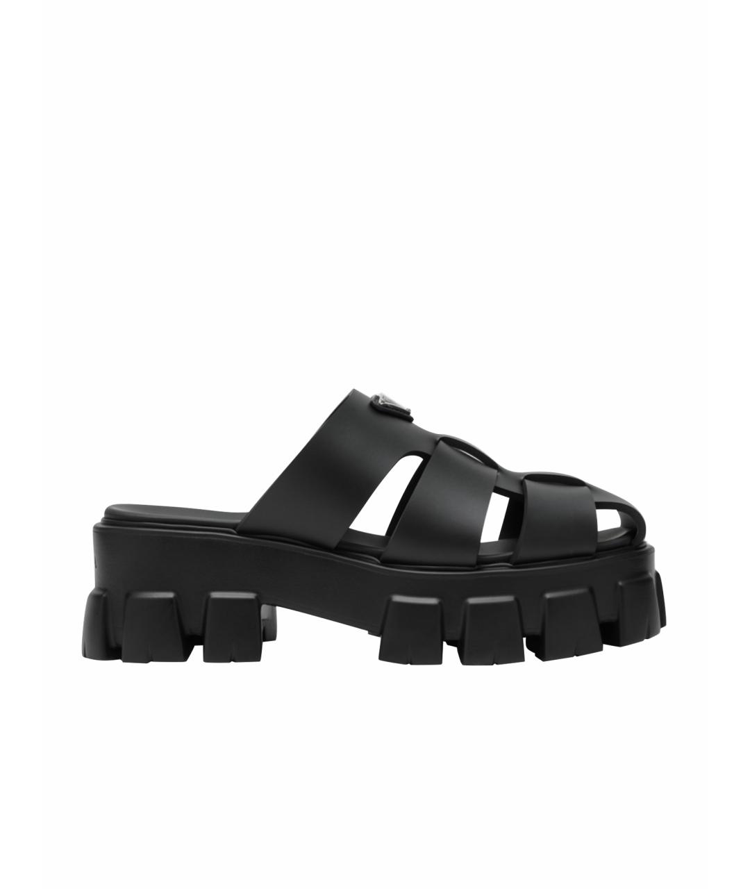 PRADA Черные сабо, фото 1