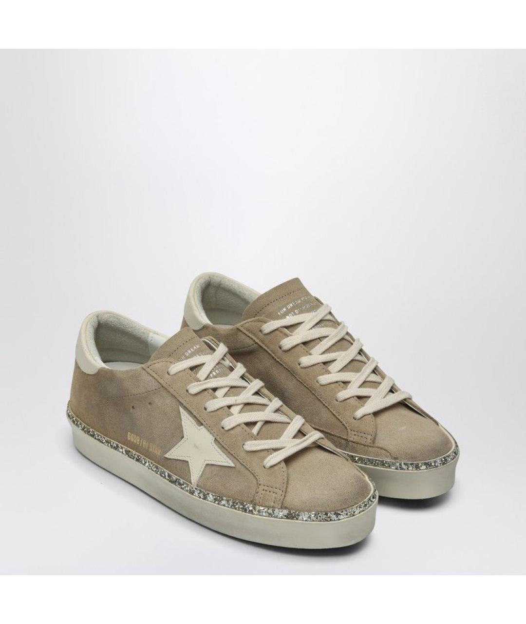 GOLDEN GOOSE DELUXE BRAND Бежевые кожаные кеды, фото 2