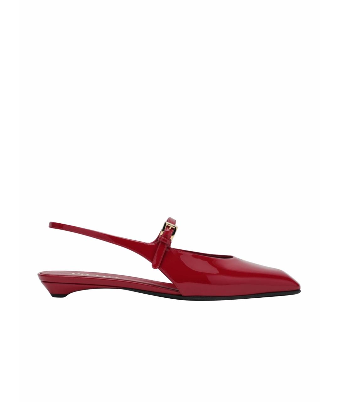 PRADA Красные кожаные туфли, фото 1