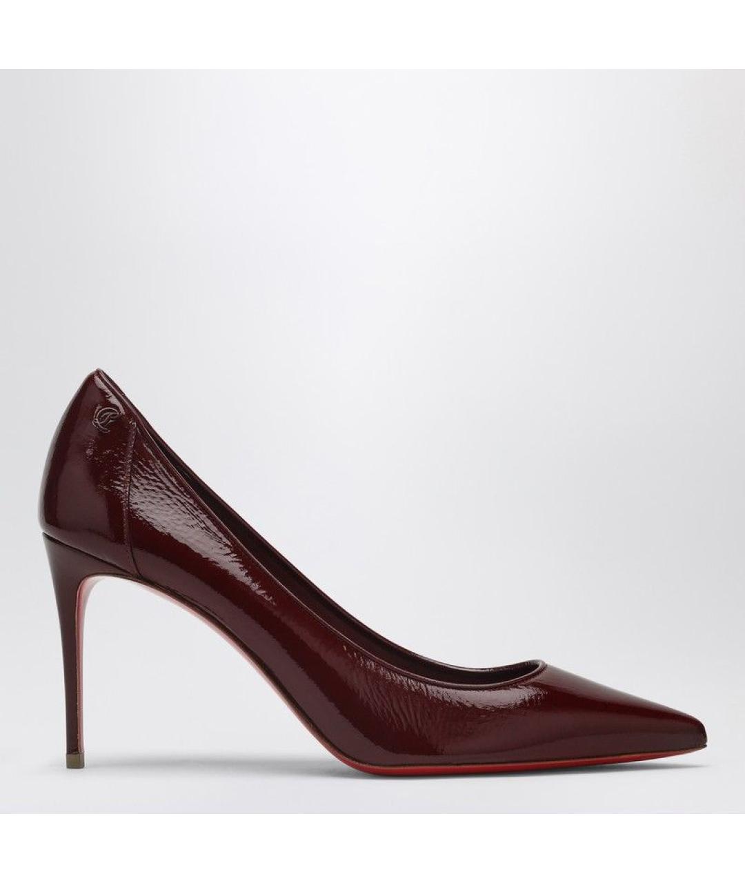 CHRISTIAN LOUBOUTIN Коричневые кожаные туфли, фото 3