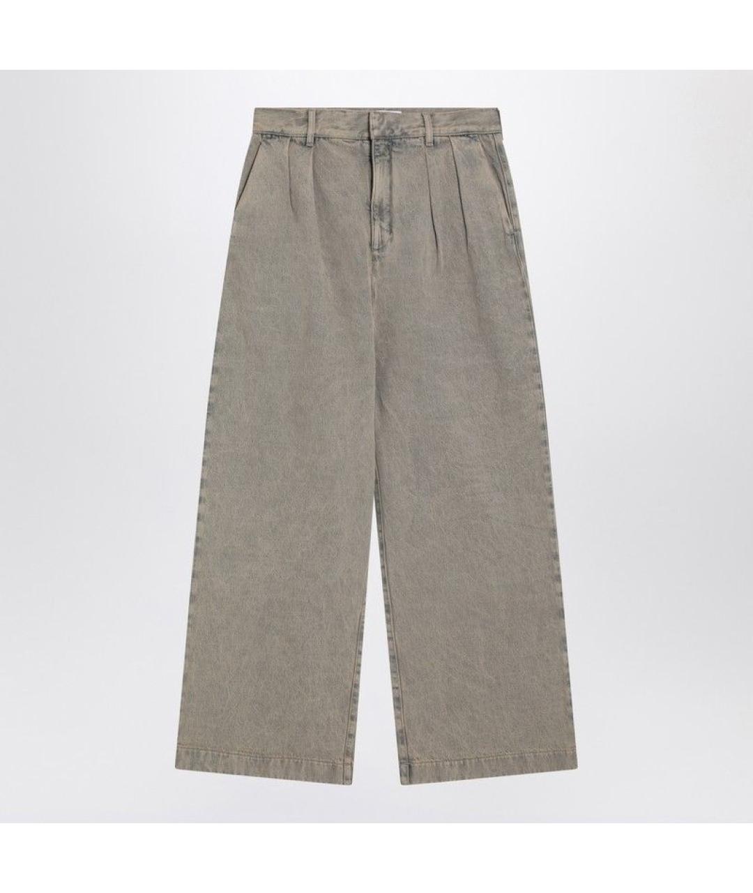 LOEWE Бежевые хлопковые прямые джинсы, фото 3