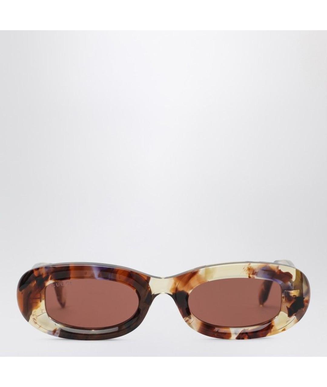 GUCCI Коричневые солнцезащитные очки, фото 3