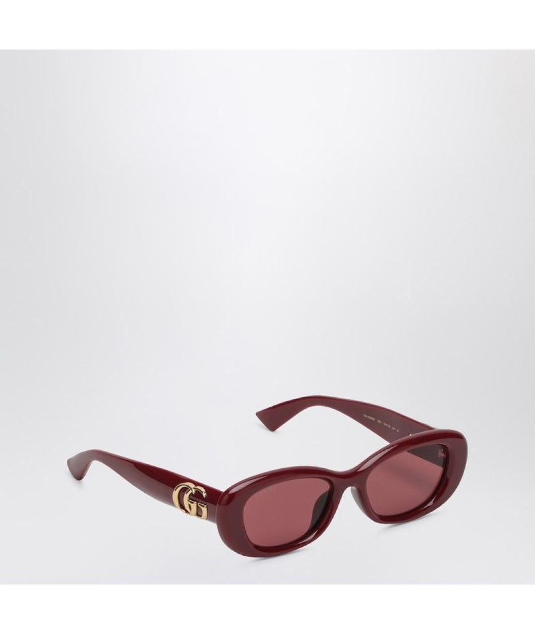 GUCCI Бордовые солнцезащитные очки, фото 2