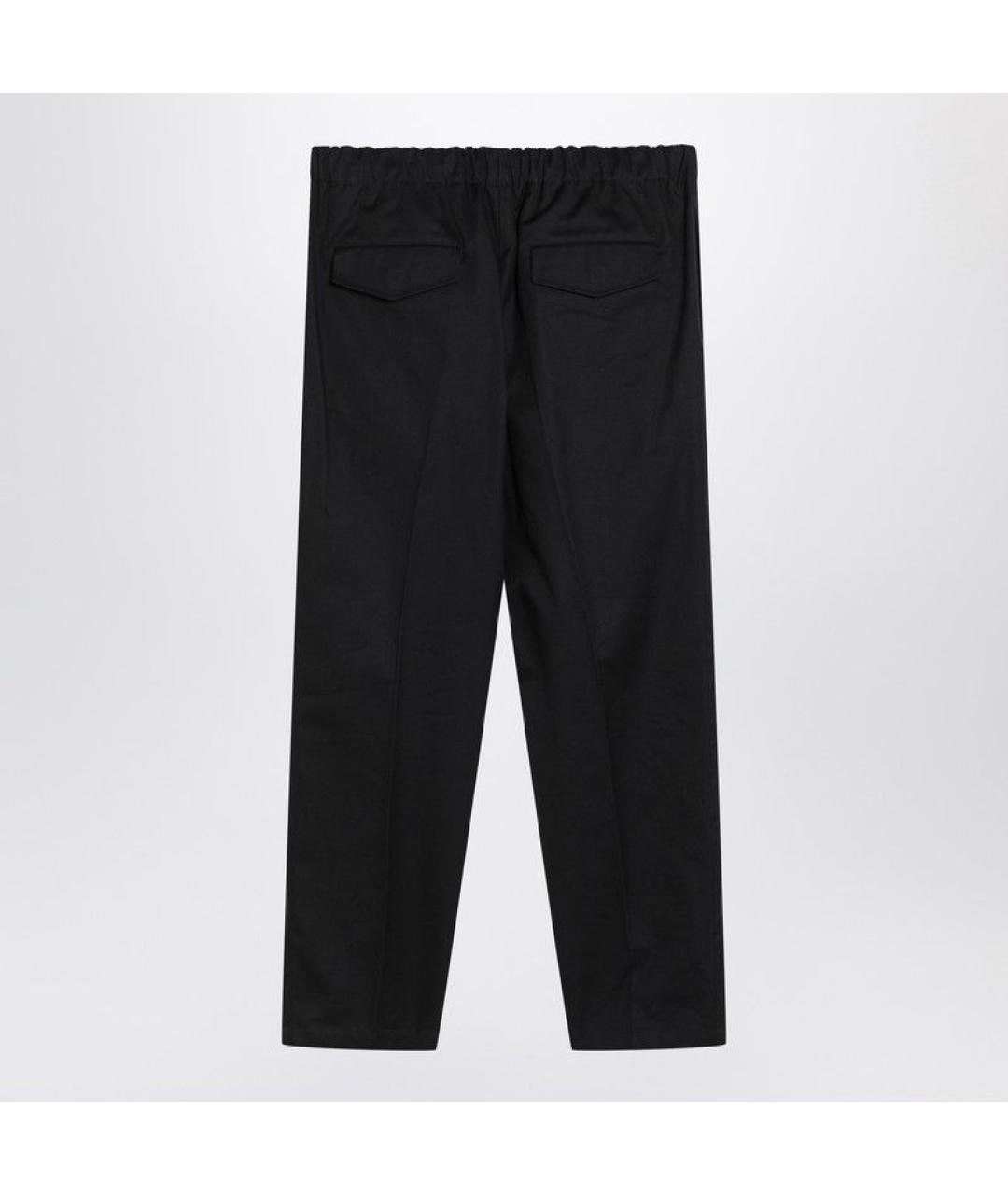 JIL SANDER Синие хлопковые повседневные брюки, фото 2