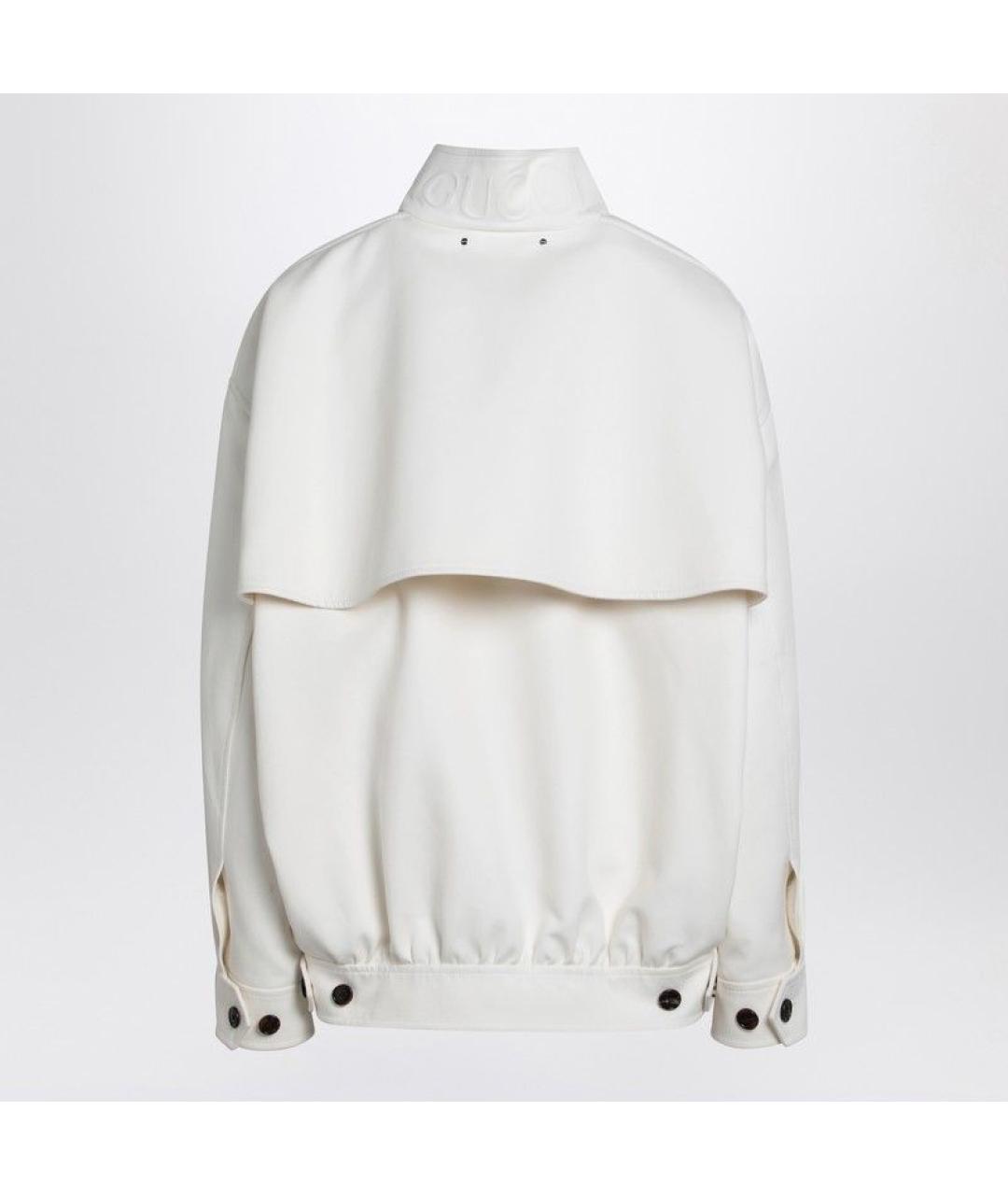 GUCCI Белая хлопковая куртка, фото 2