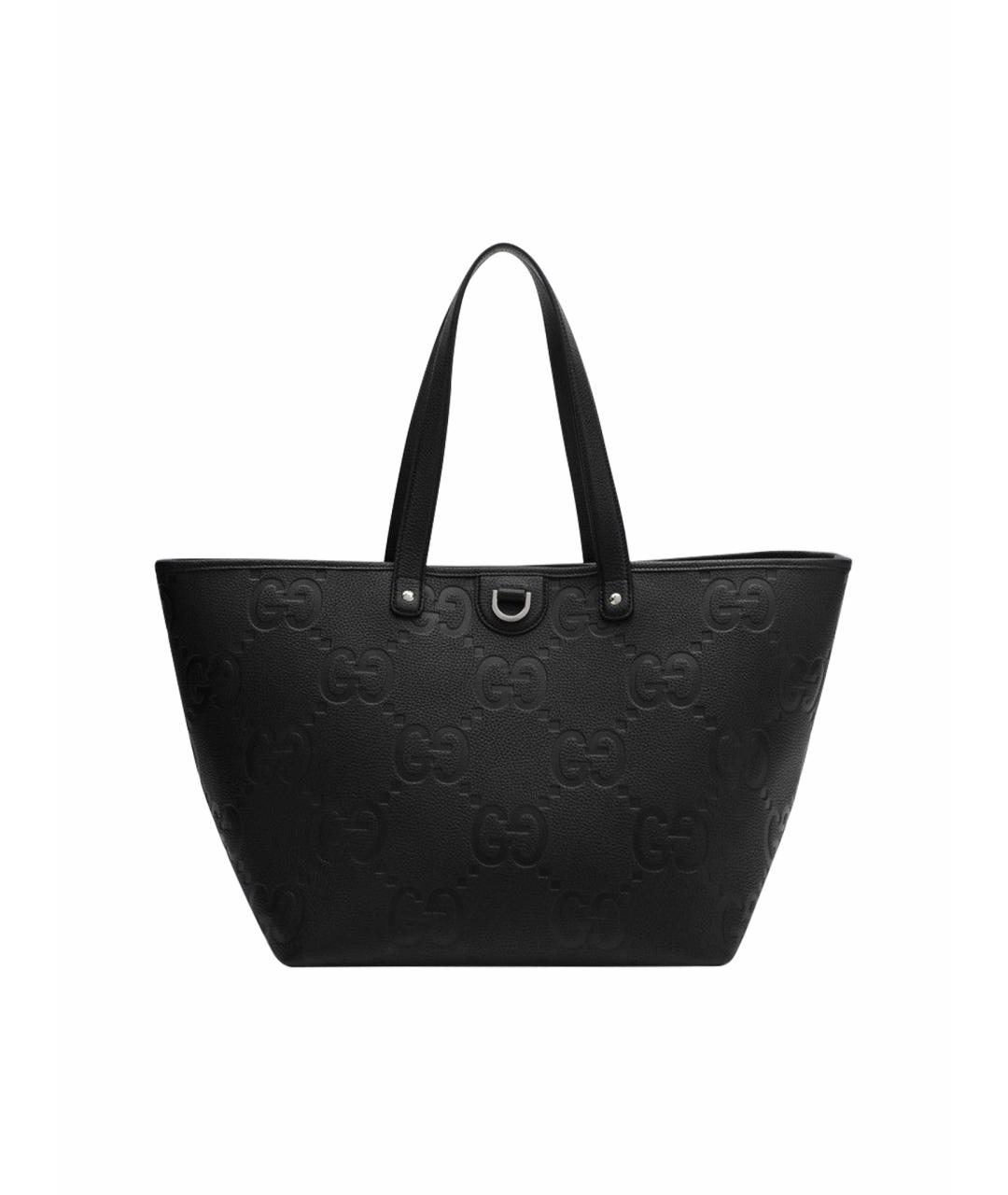 GUCCI Черная кожаная сумка тоут, фото 1