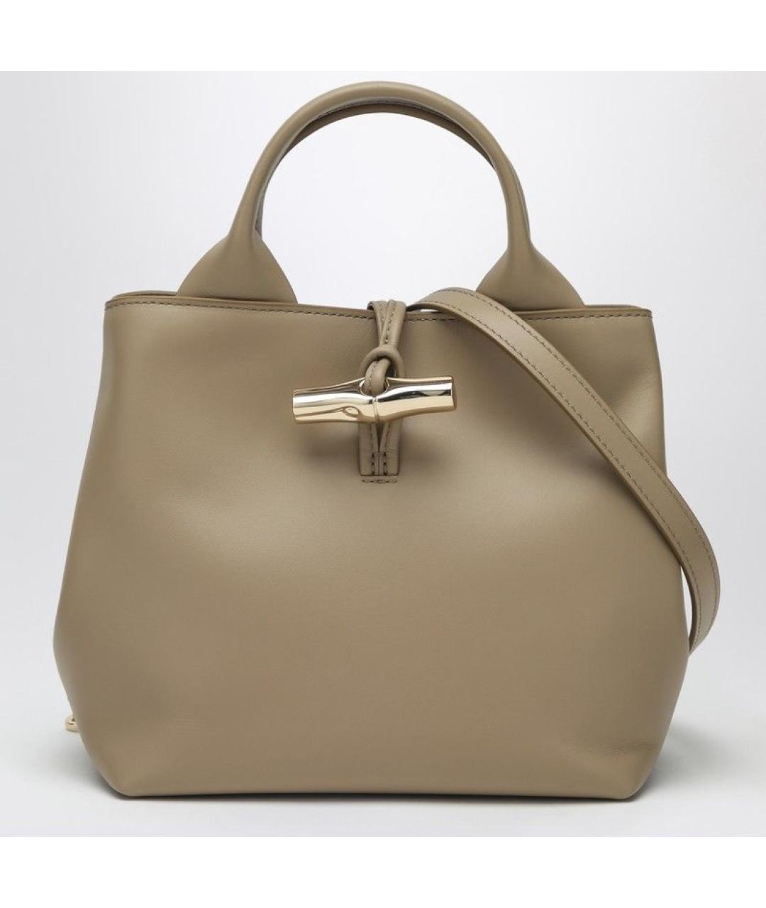 LONGCHAMP Хаки кожаная сумка тоут, фото 3