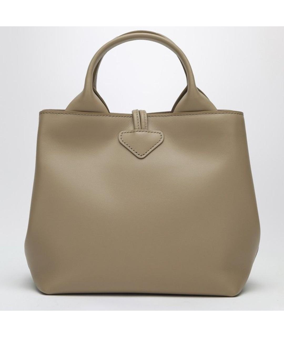 LONGCHAMP Хаки кожаная сумка тоут, фото 2