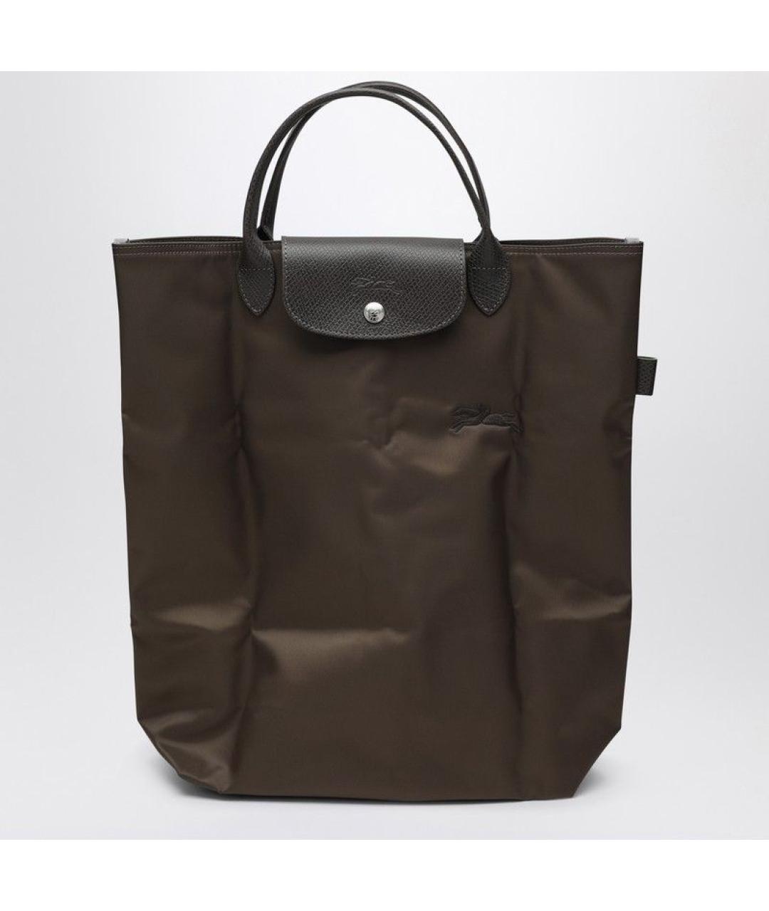LONGCHAMP Коричневая синтетическая сумка тоут, фото 3