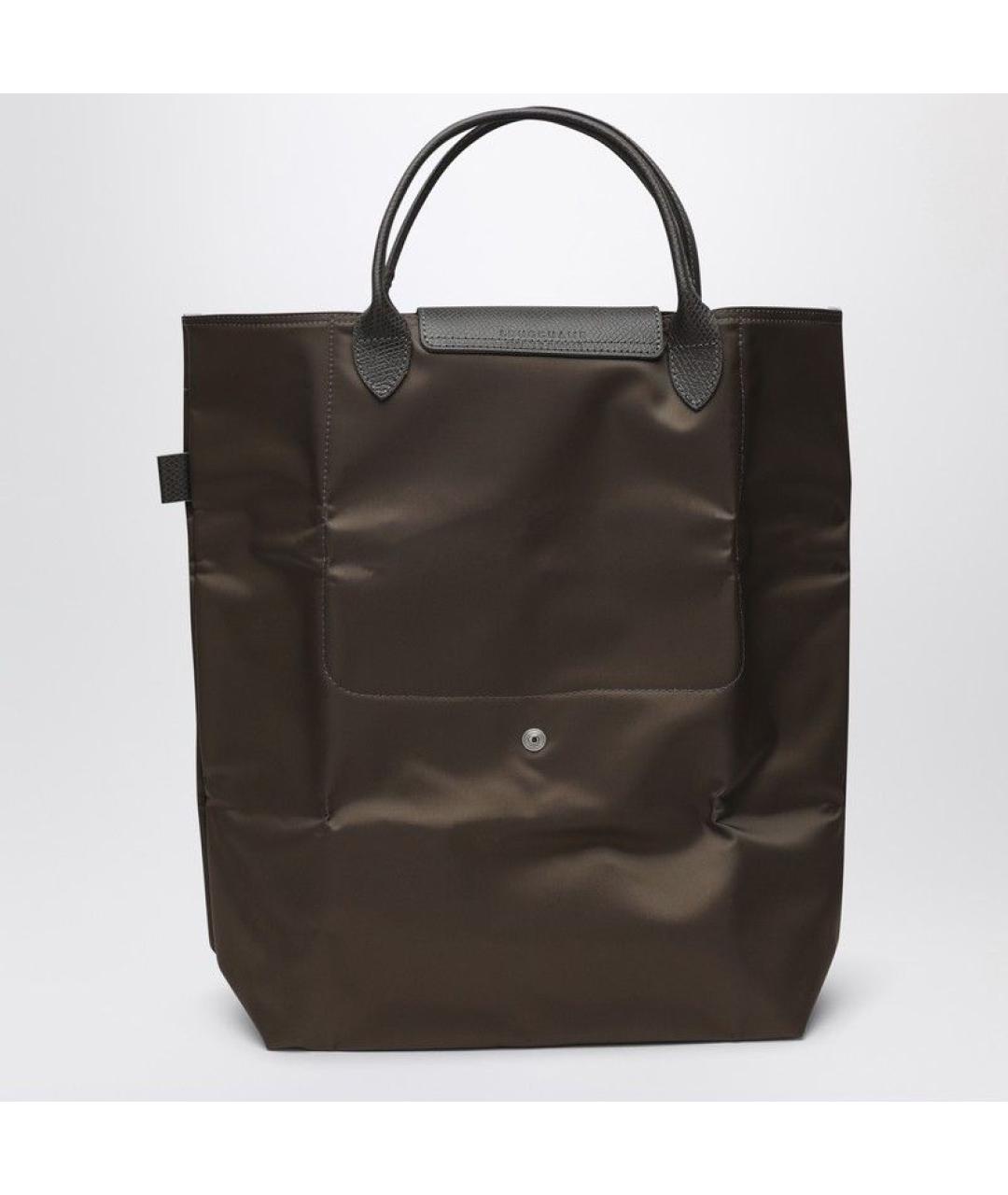 LONGCHAMP Коричневая синтетическая сумка тоут, фото 2