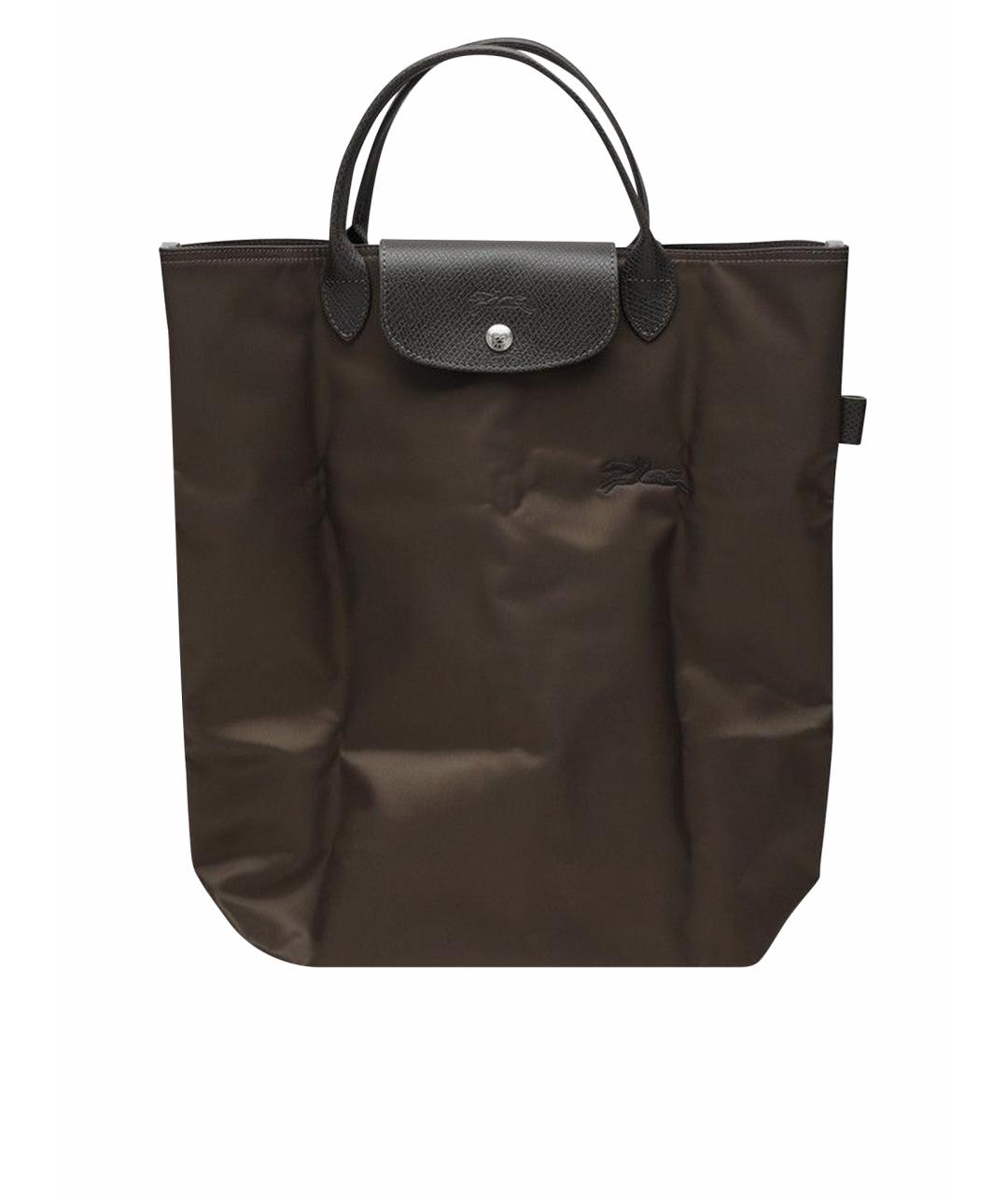 LONGCHAMP Коричневая синтетическая сумка тоут, фото 1
