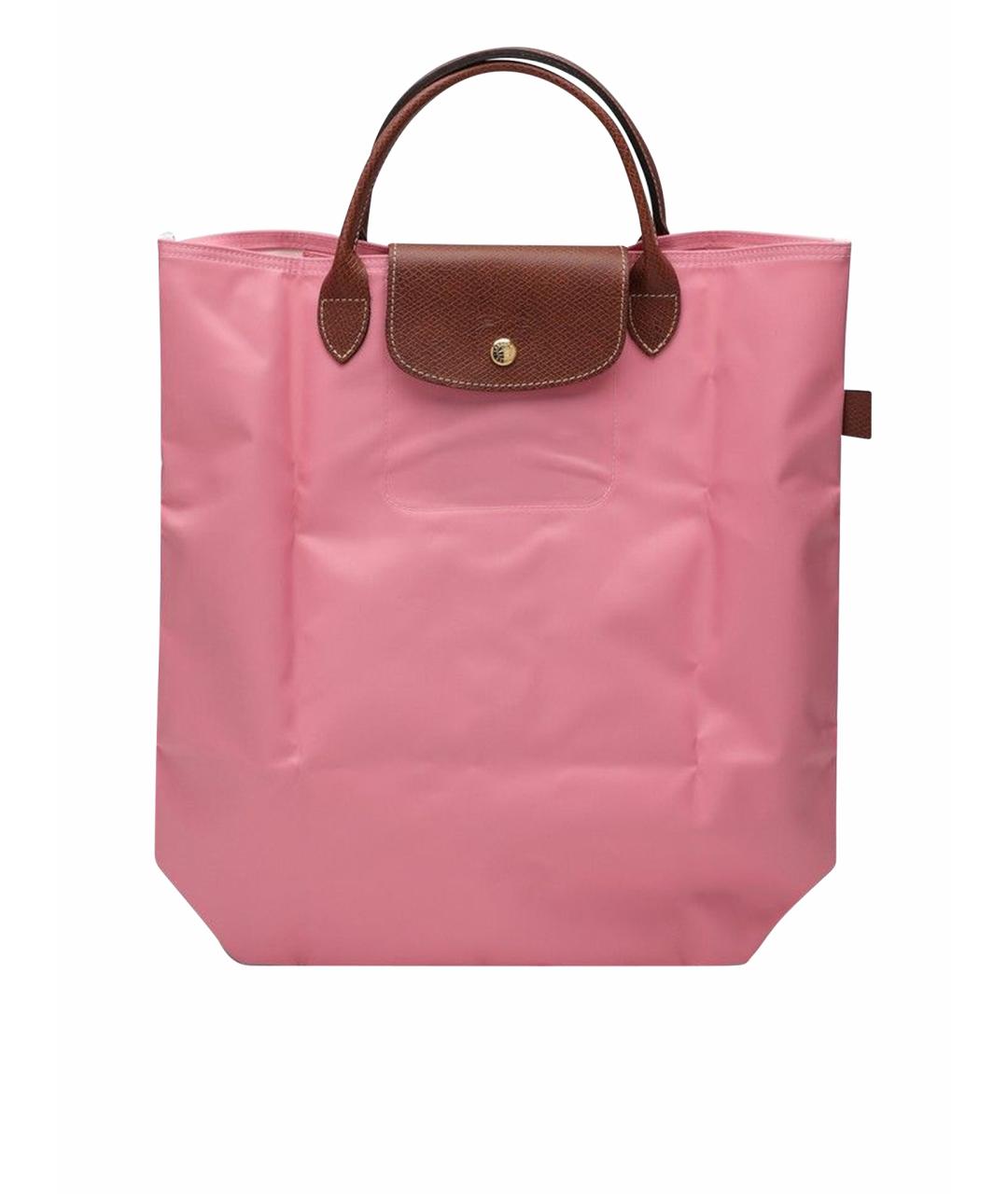LONGCHAMP Розовая синтетическая сумка тоут, фото 1