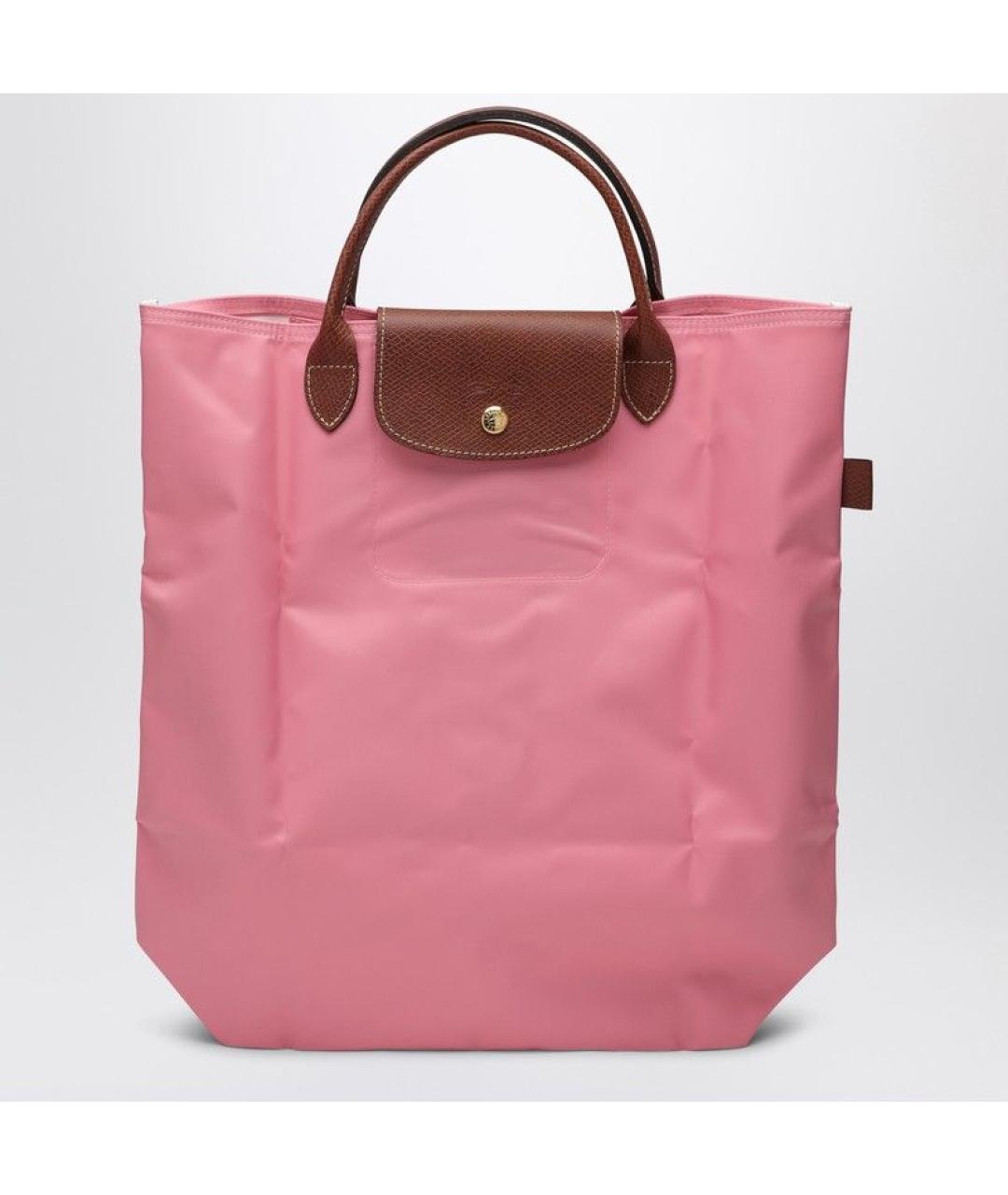 LONGCHAMP Розовая синтетическая сумка тоут, фото 3