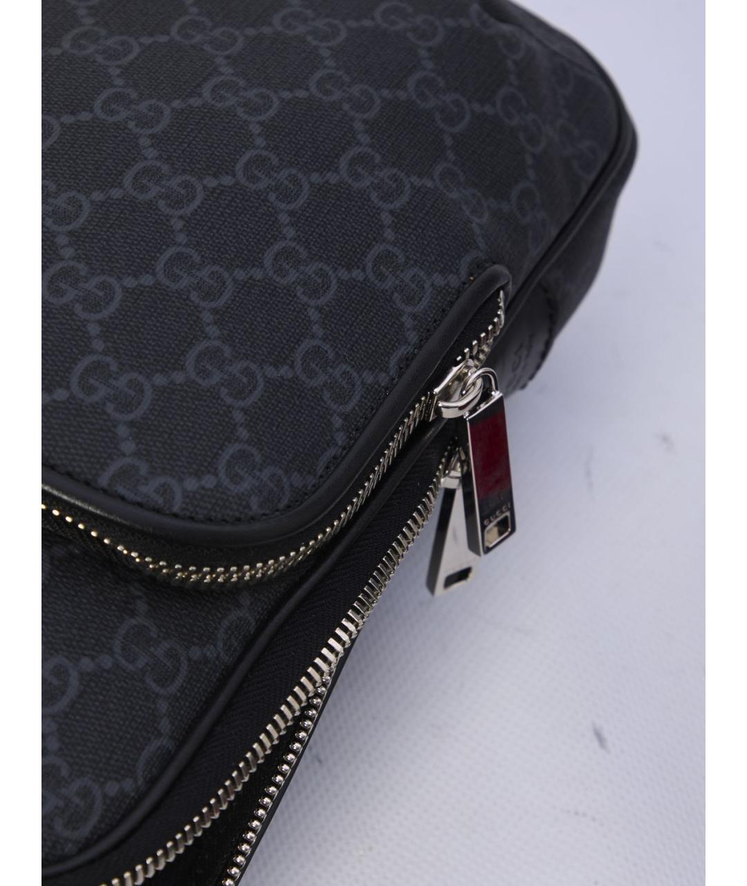 GUCCI Черная сумка на плечо из искусственной кожи, фото 4