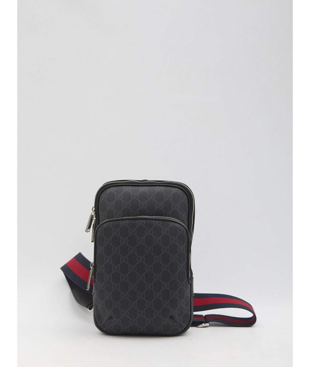 GUCCI Черная сумка на плечо из искусственной кожи, фото 5