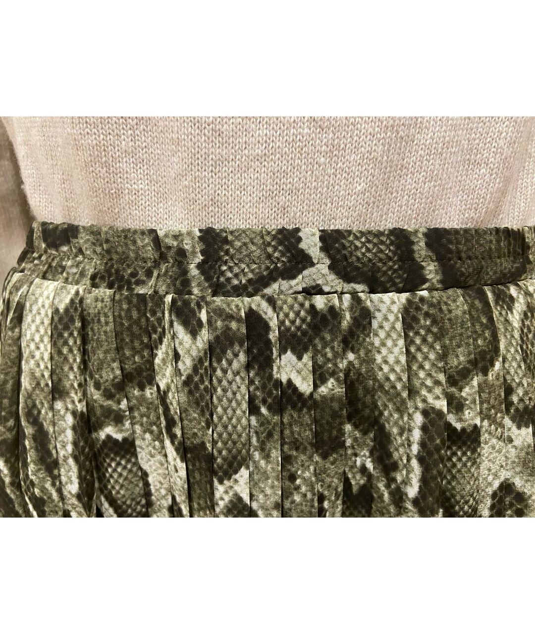 MICHAEL KORS Хаки полиэстеровая юбка макси, фото 7