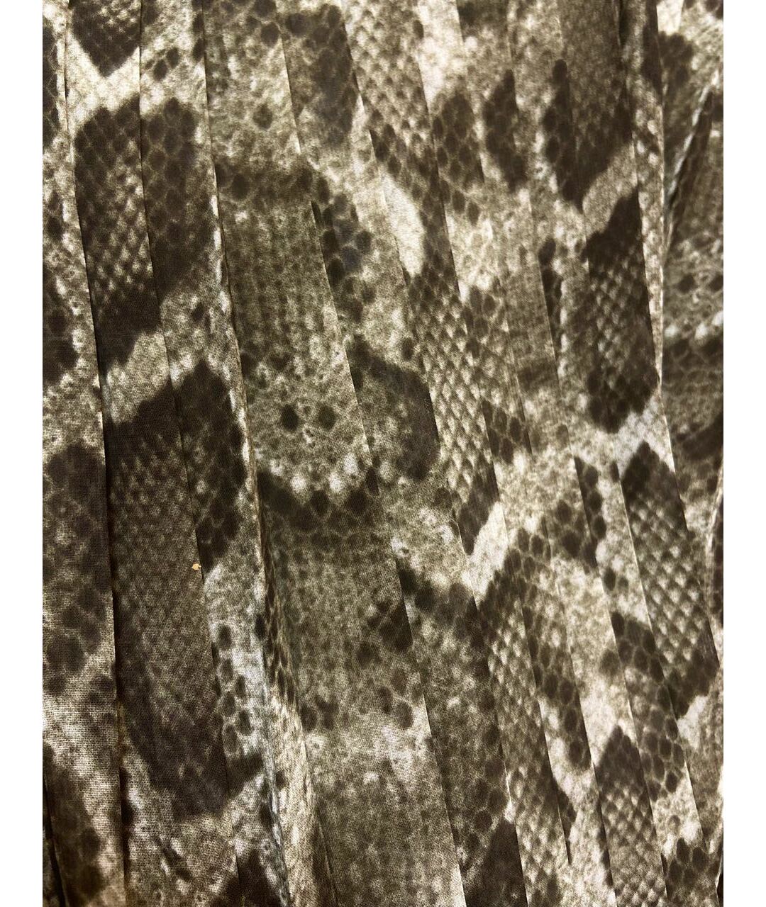 MICHAEL KORS Хаки полиэстеровая юбка макси, фото 3
