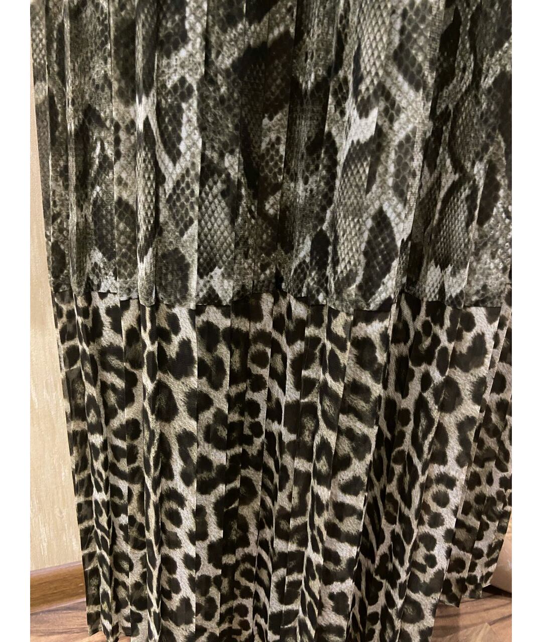 MICHAEL KORS Хаки полиэстеровая юбка макси, фото 8