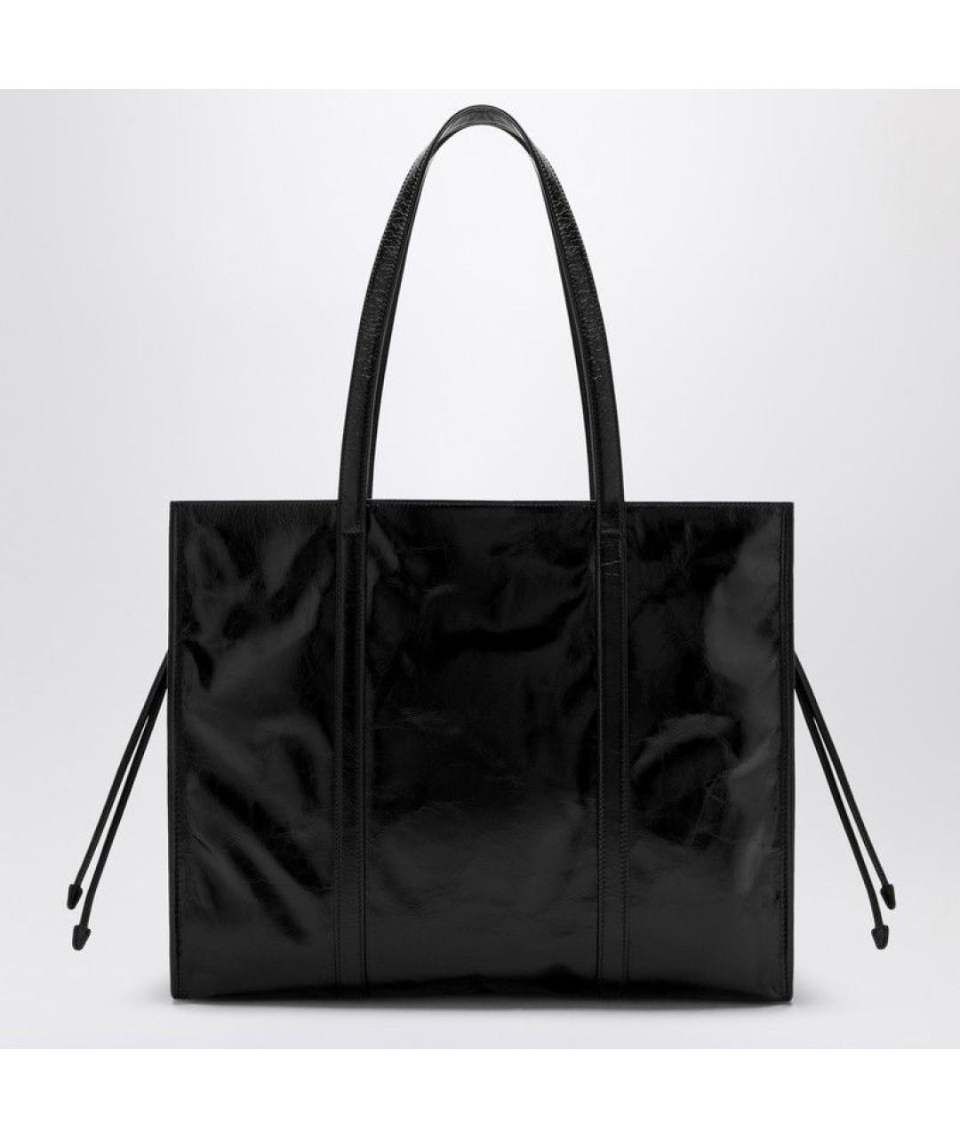 PRADA Черная кожаная сумка тоут, фото 2