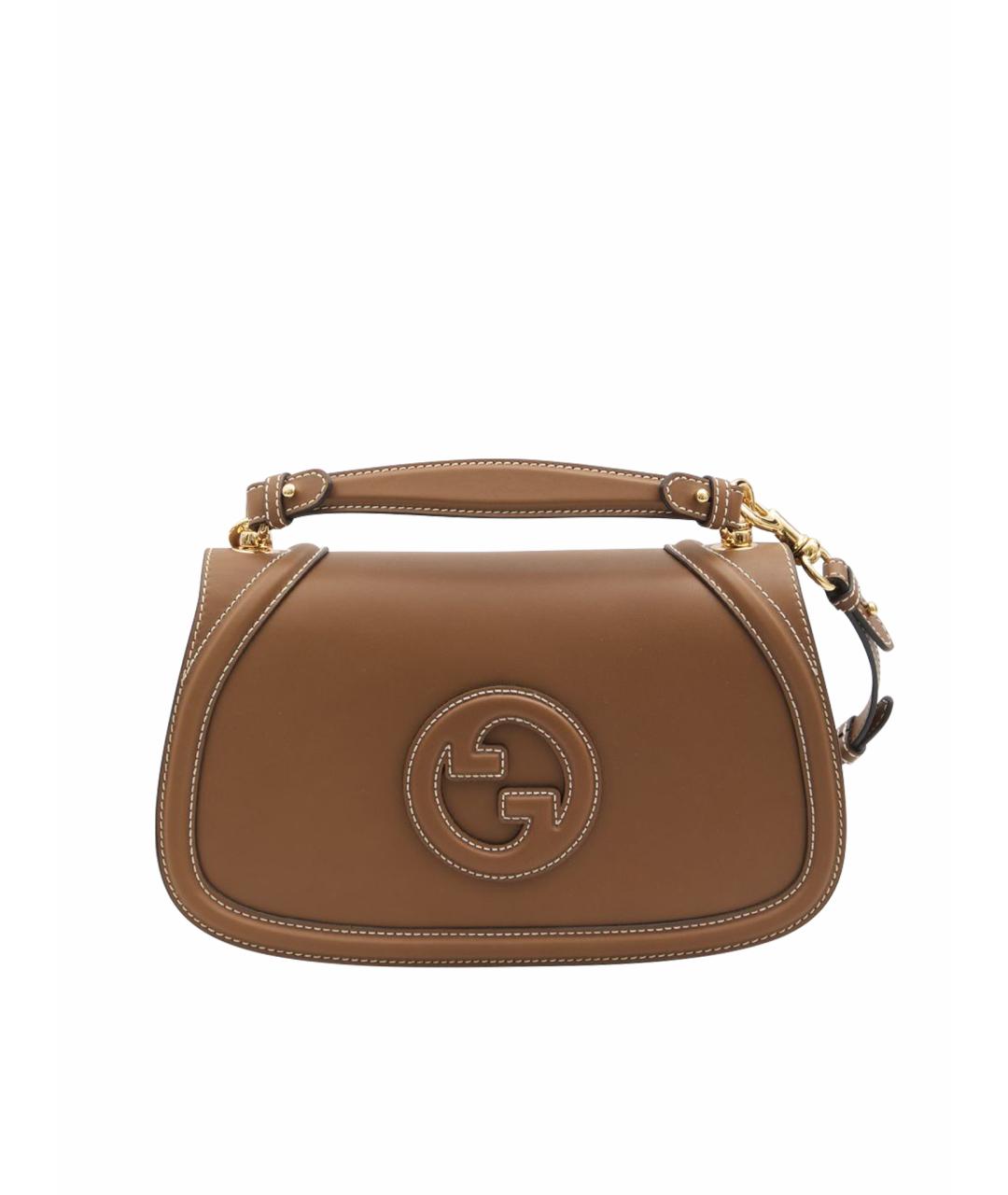 GUCCI Коричневая кожаная сумка через плечо, фото 1