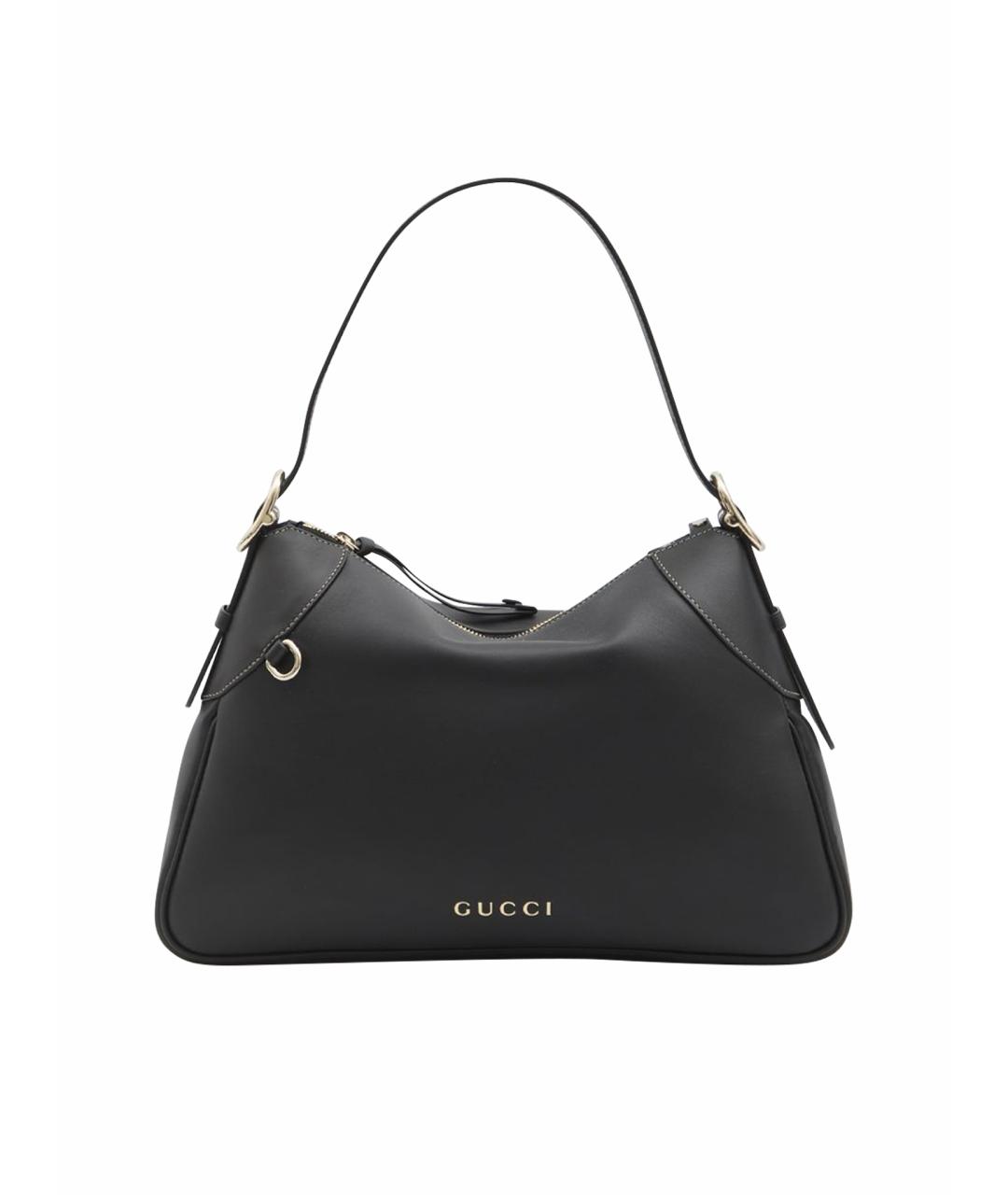 GUCCI Черная кожаная сумка через плечо, фото 1