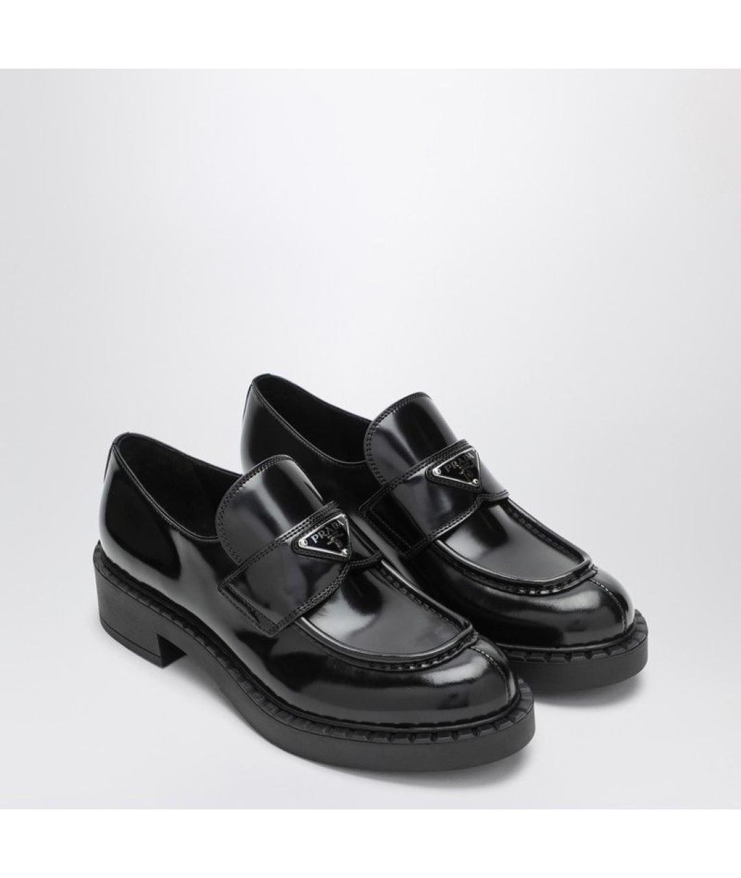 PRADA Черные кожаные лоферы, фото 2