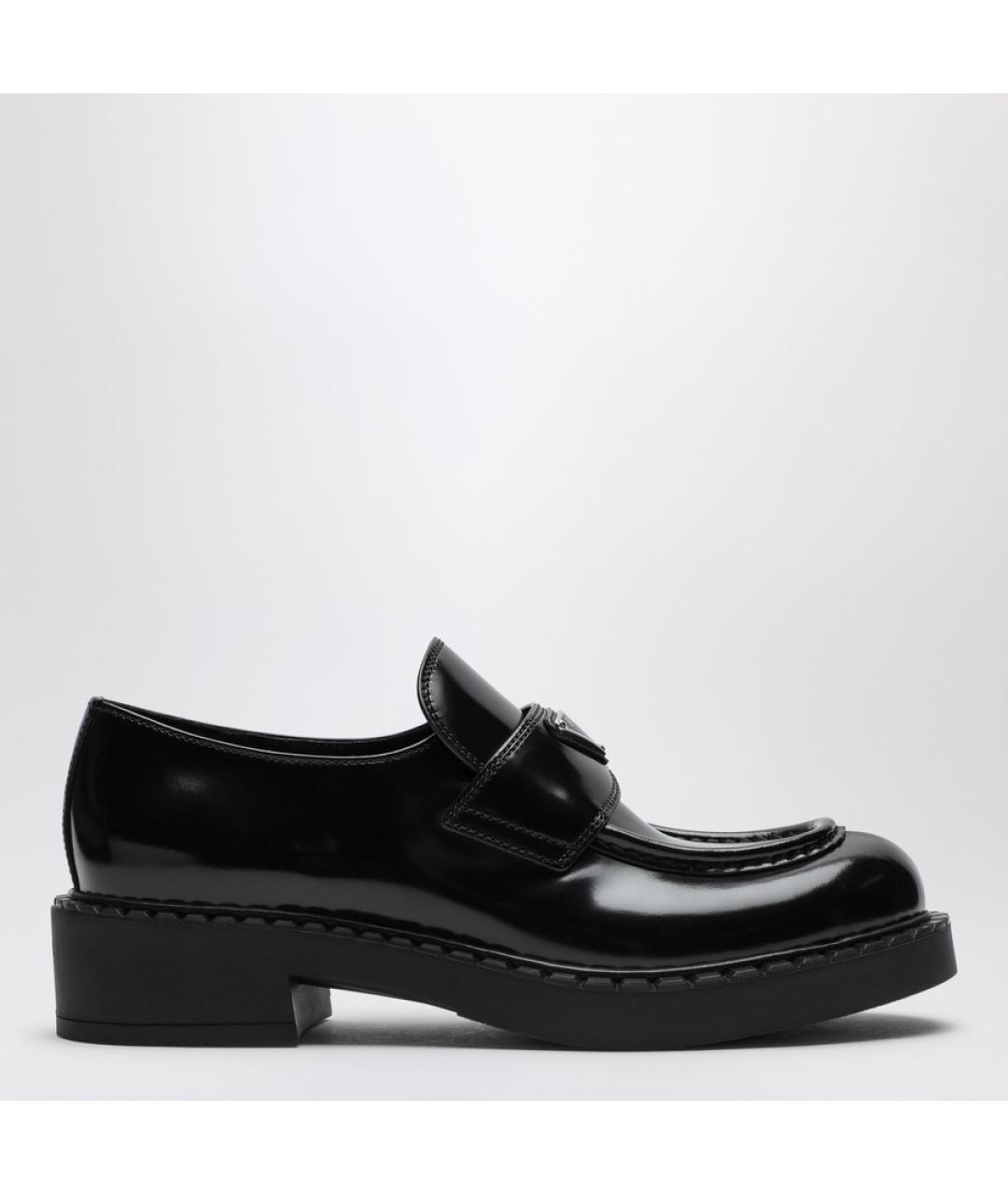 PRADA Черные кожаные лоферы, фото 4