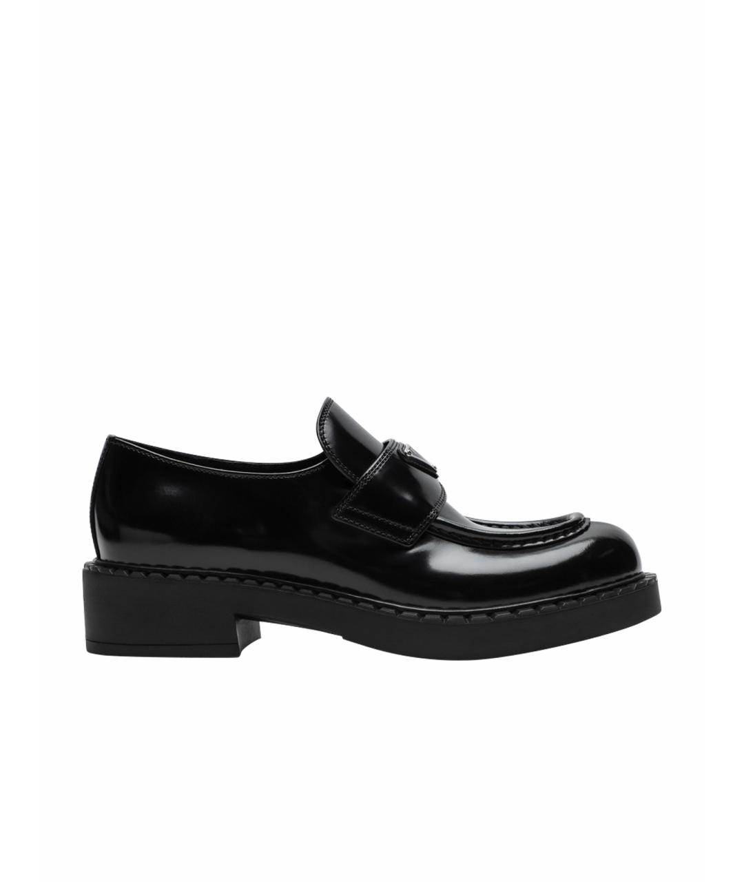 PRADA Черные кожаные лоферы, фото 1
