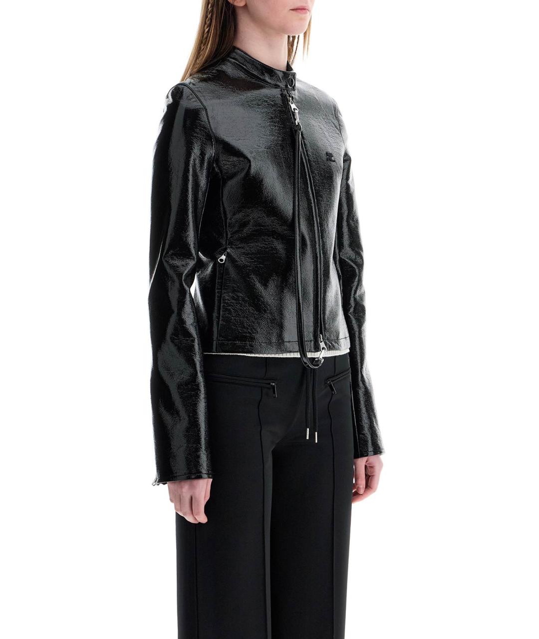 COURREGES Черная хлопковая куртка, фото 2