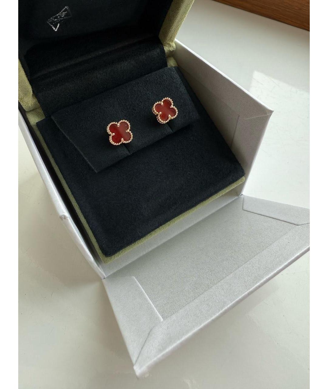 VAN CLEEF & ARPELS Красные серьги из розового золота, фото 2