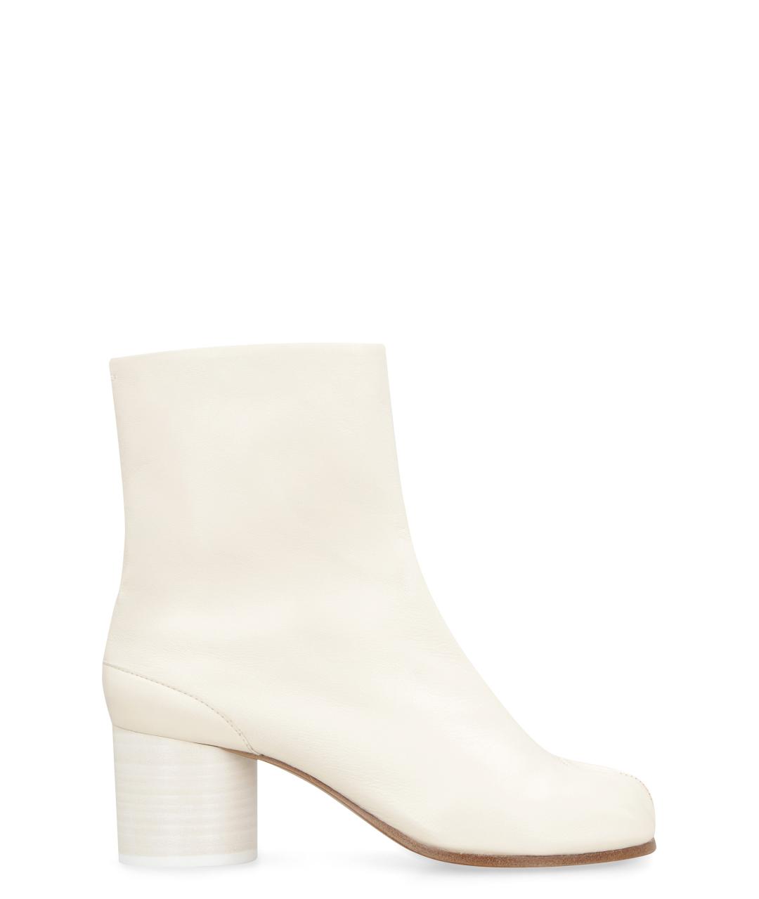 MAISON MARGIELA Белые кожаные ботильоны, фото 1