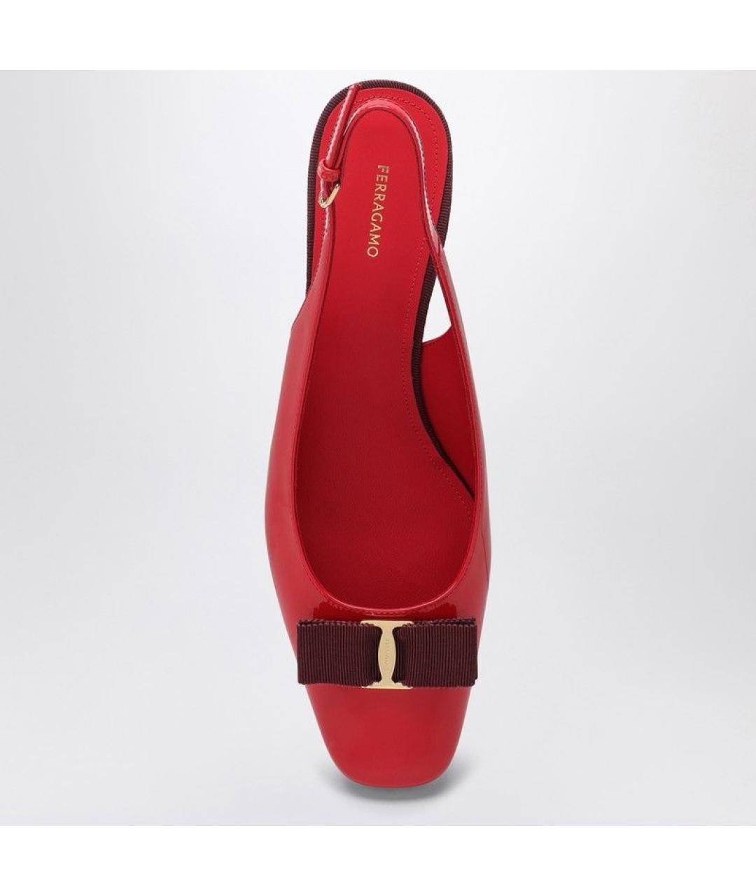 FERRAGAMO Красные кожаные туфли, фото 3