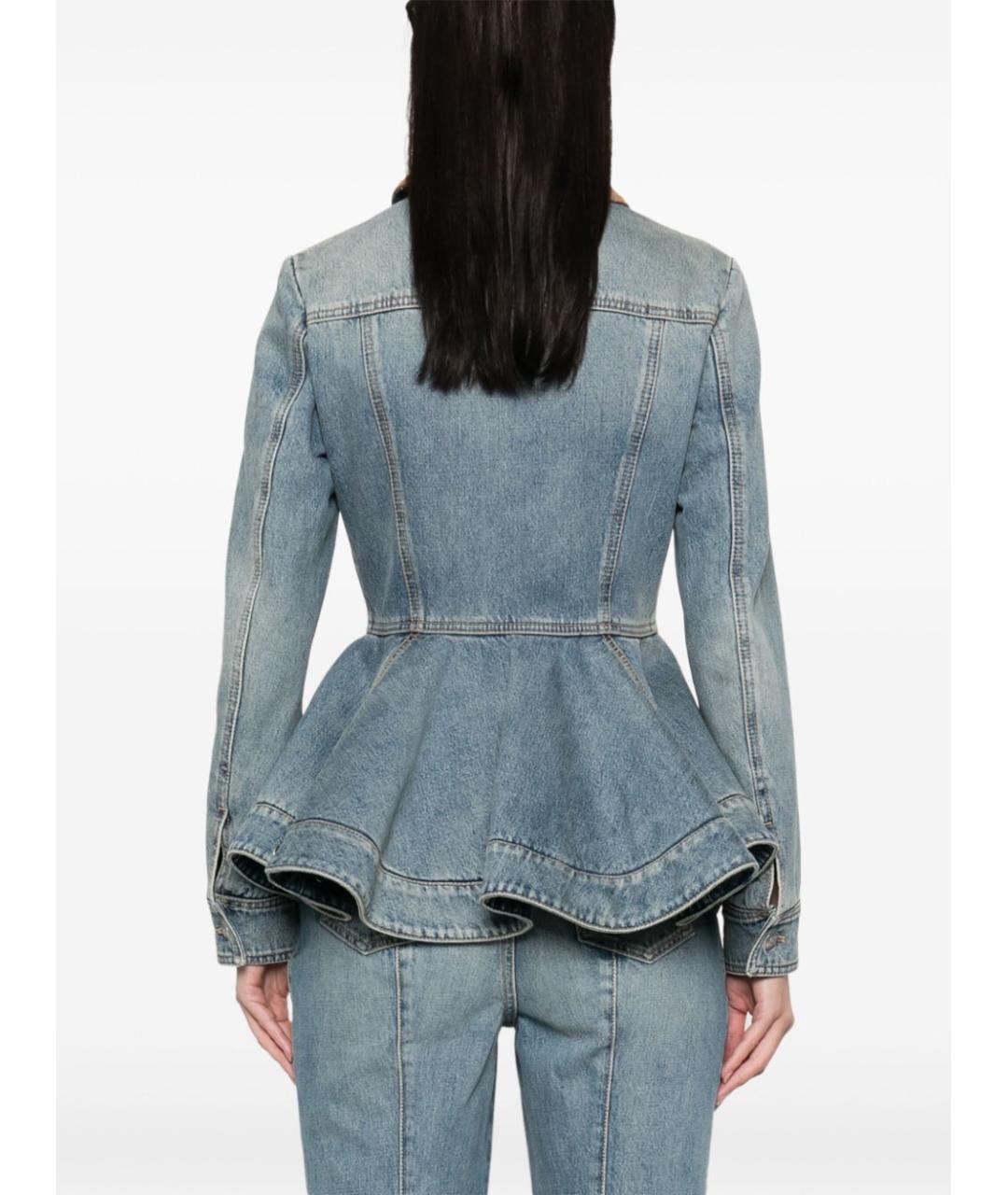 ALEXANDER MCQUEEN Голубая полиэстеровая куртка, фото 4
