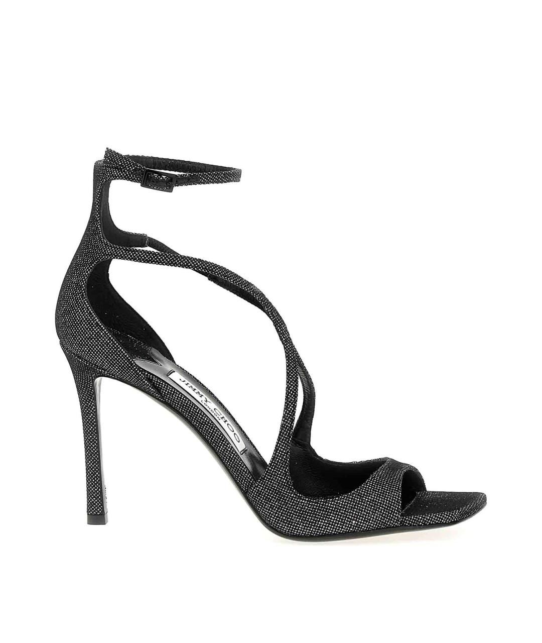 JIMMY CHOO Черные кожаные босоножки, фото 1