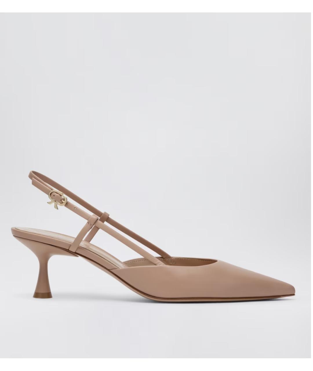 GIANVITO ROSSI Розовые кожаные туфли, фото 4