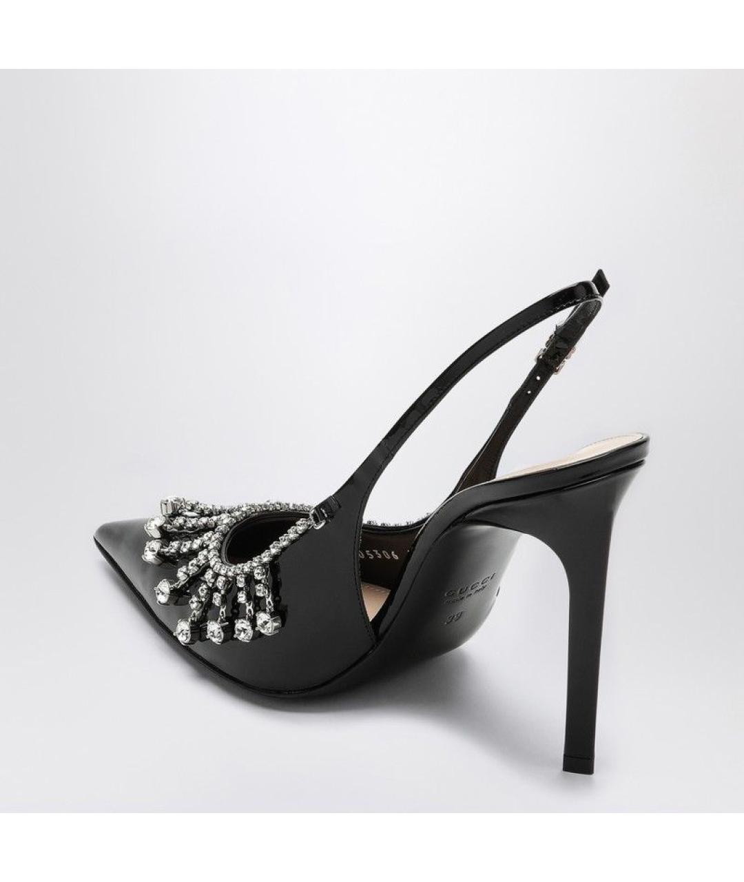 GUCCI Черные кожаные туфли, фото 3