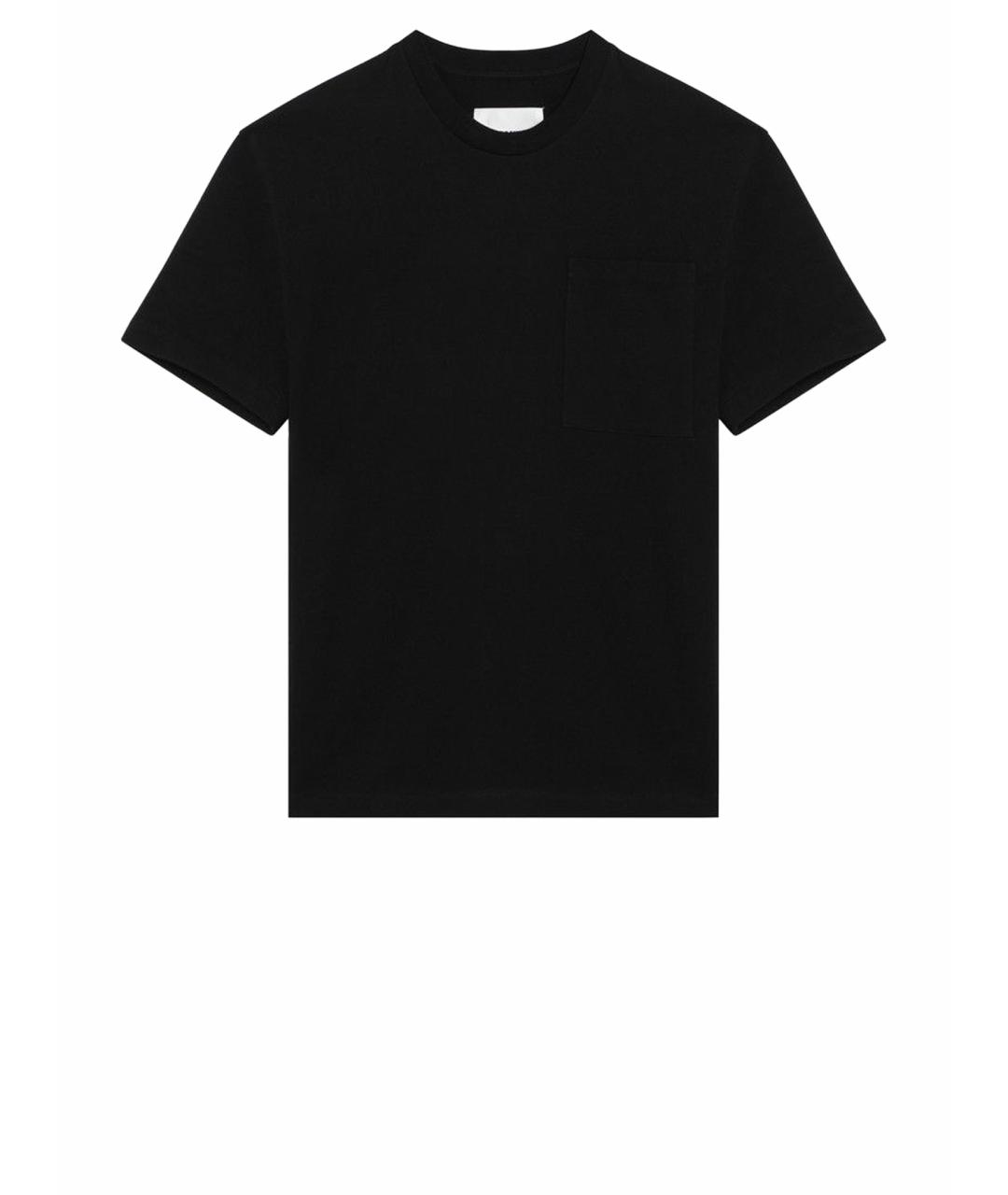 JIL SANDER Черная хлопковая футболка, фото 1