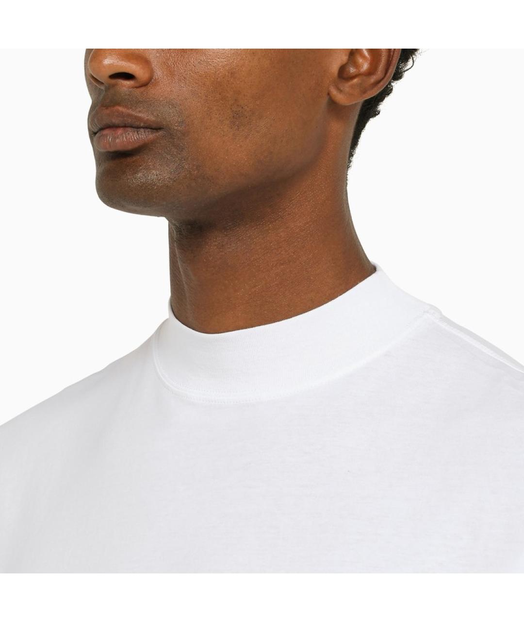 JIL SANDER Белая хлопковая футболка, фото 4