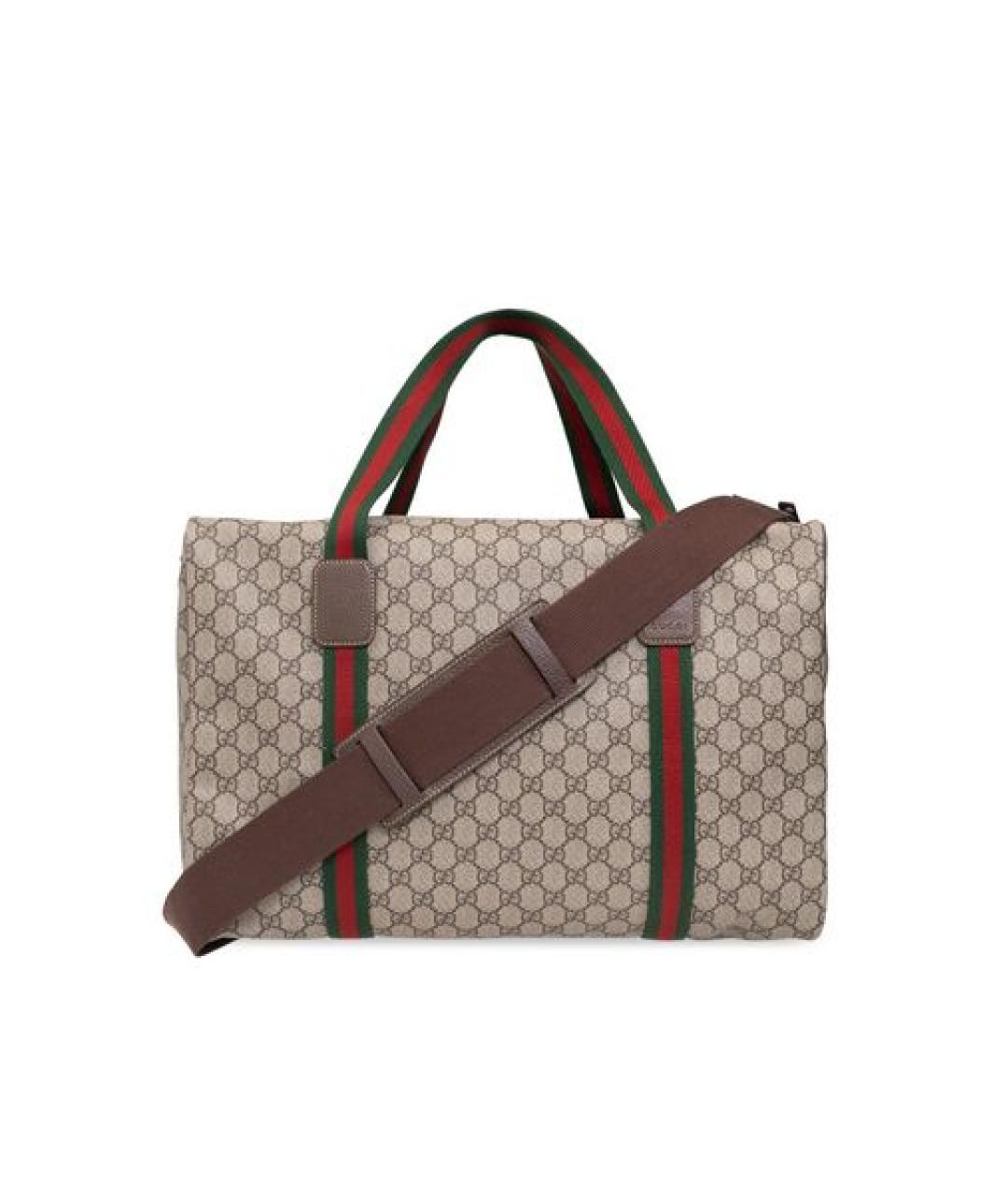 GUCCI Бежевая сумка тоут из искусственной кожи, фото 1
