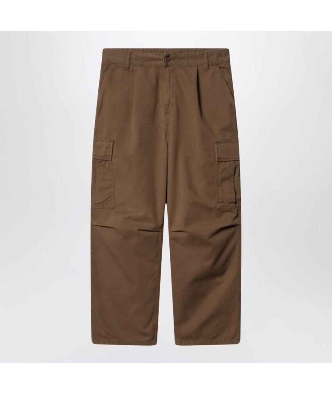 CARHARTT WIP Коричневые полиэстеровые повседневные брюки, фото 3