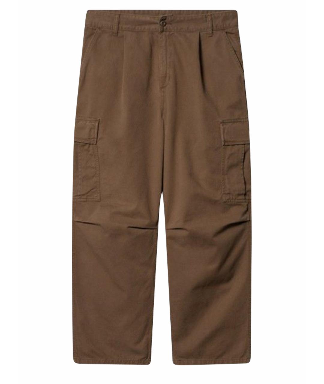 CARHARTT WIP Коричневые полиэстеровые повседневные брюки, фото 1