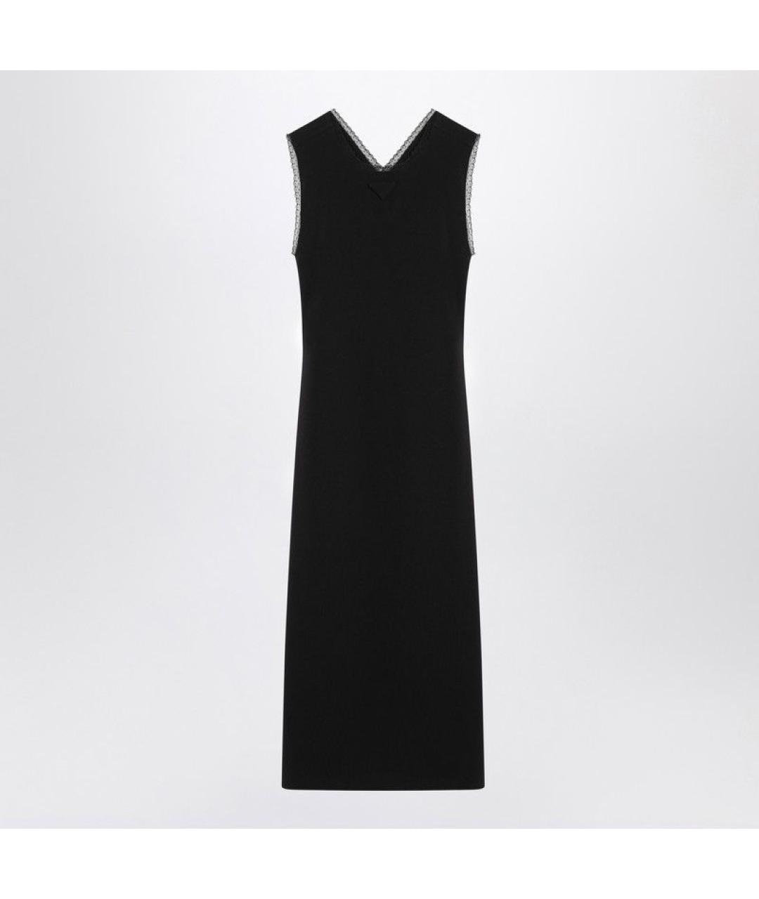 PRADA Черное полиэстеровое коктейльное платье, фото 3