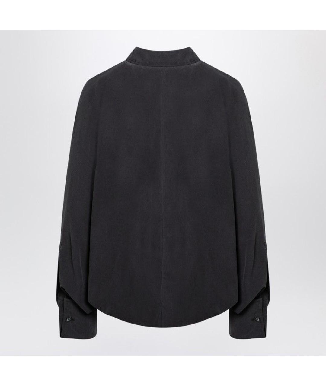 MAX MARA Антрацитовая шелковая рубашка, фото 2