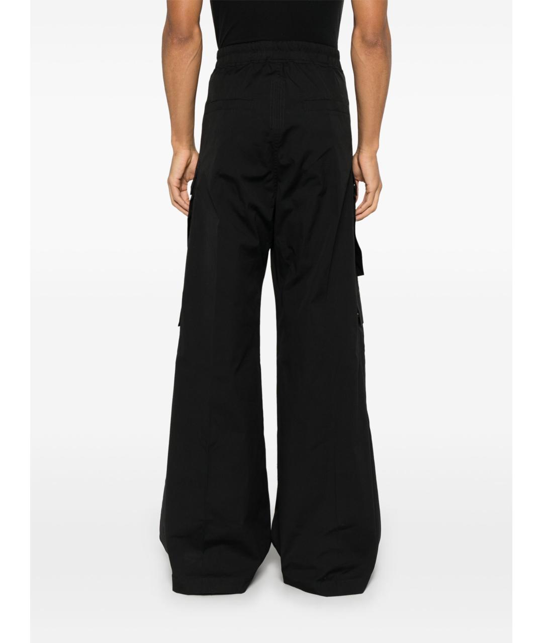 RICK OWENS Черные хлопковые повседневные брюки, фото 5