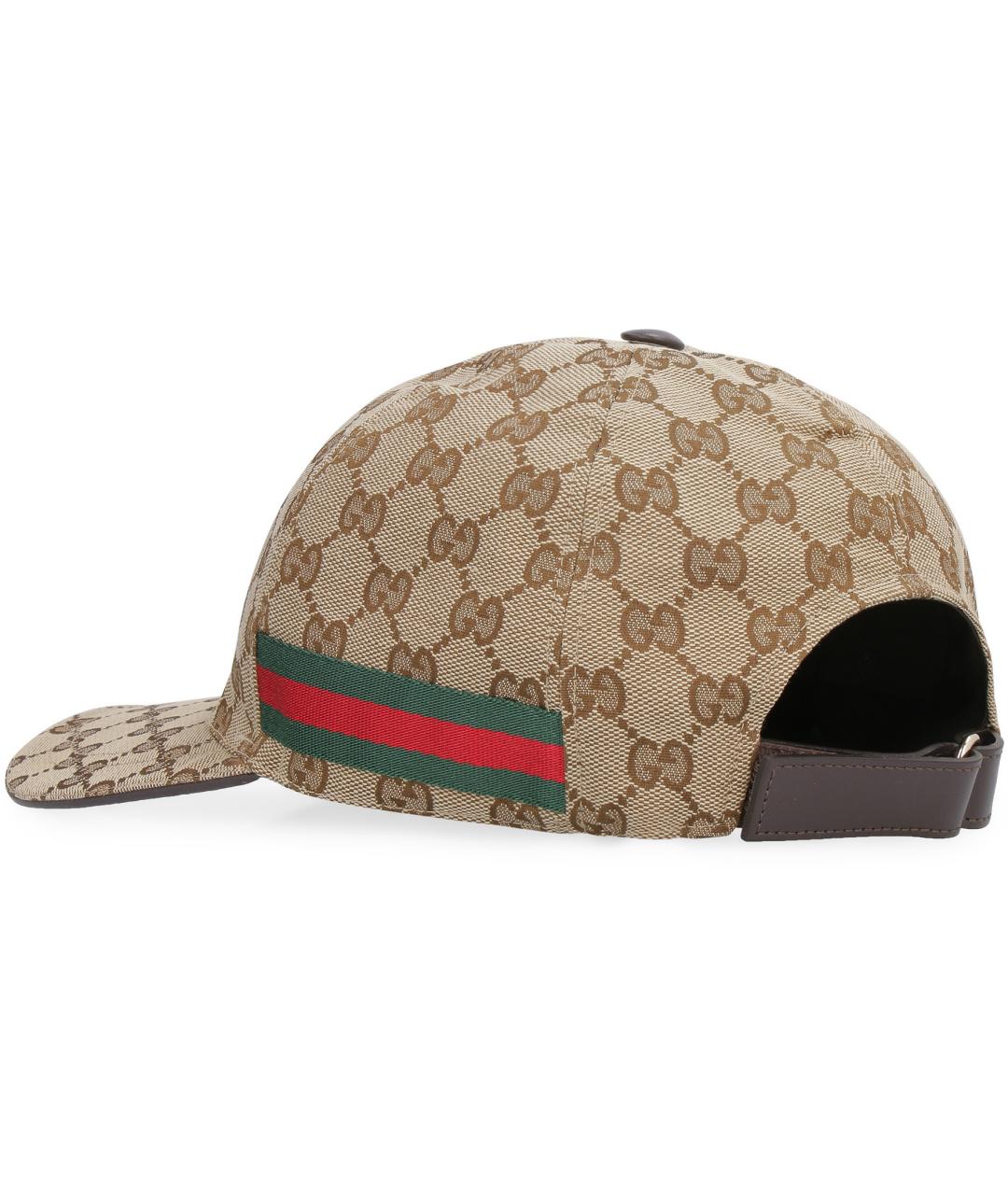 GUCCI Бежевая синтетическая кепка/бейсболка, фото 3