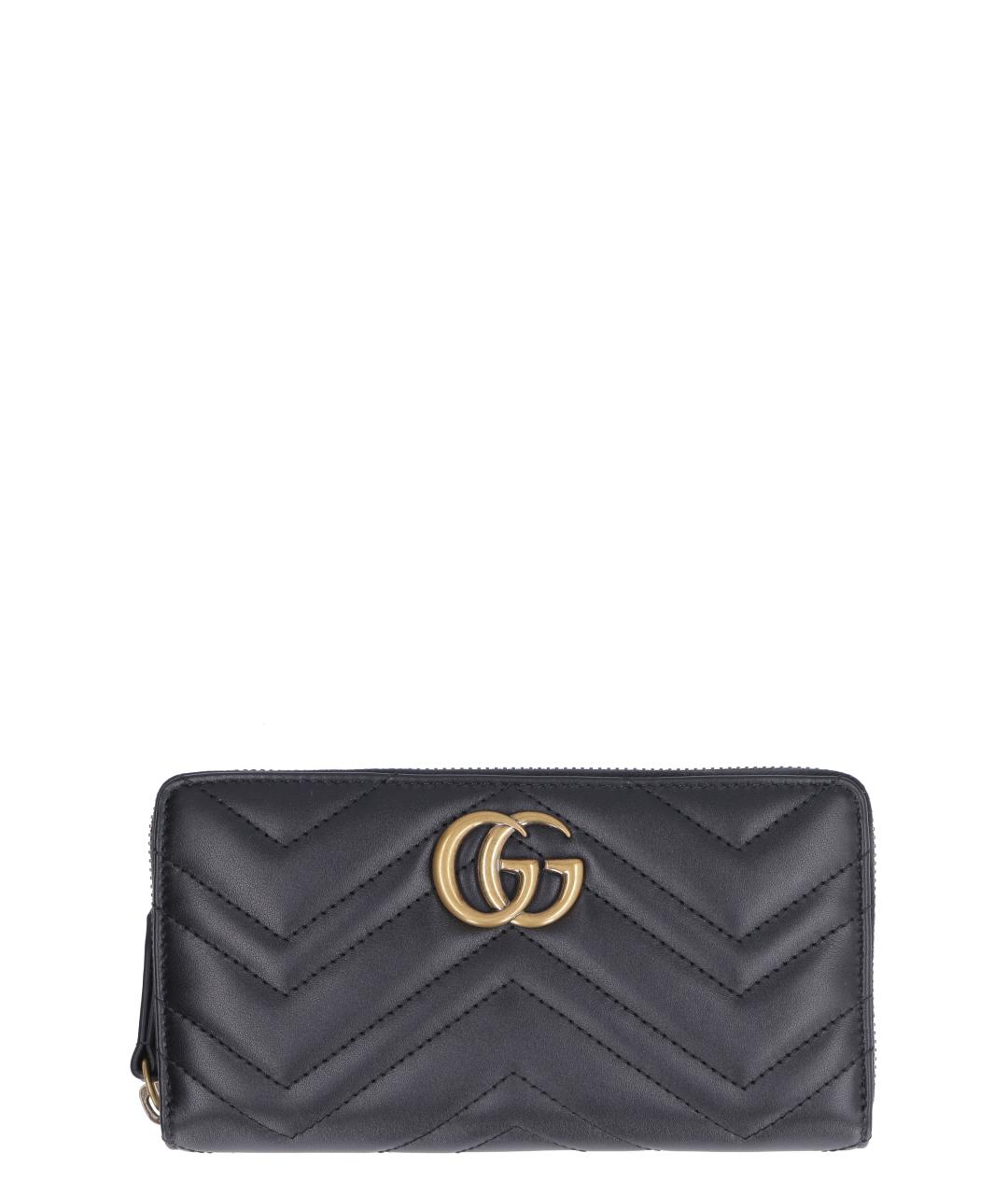 GUCCI Черный кожаный кошелек, фото 1