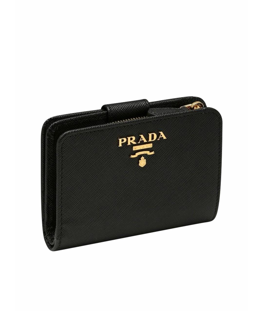 PRADA Черный кожаный кошелек, фото 1